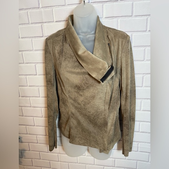ZARA WOMAN Stylish Tan front zipper Jacket/size M - Picture 4 of 9